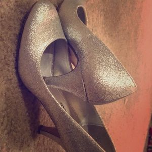 Sliver glitter high heels